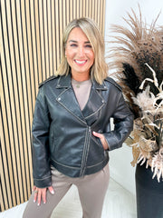 Jette Faux Leather Jacket