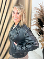 Jette Faux Leather Jacket