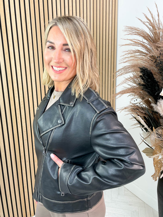Jette Faux Leather Jacket
