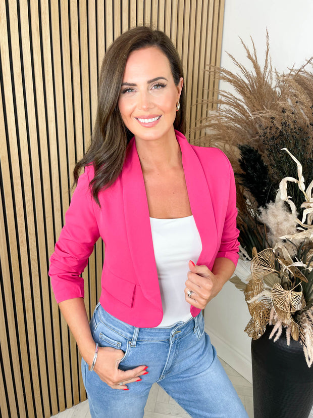 Cropped blazer women deals