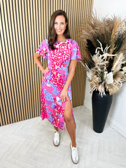 Melany Dress - Pink Animal