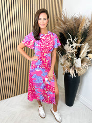 Melany Dress - Pink Animal