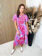 Melany Dress - Pink Animal