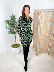Easley Dress - Khaki Leopard