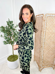 Easley Dress - Khaki Leopard