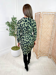 Easley Dress - Khaki Leopard