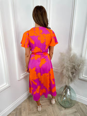 Bella Dress - Orange Floral