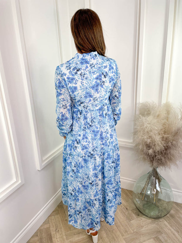 Evie Dress - Blue Floral