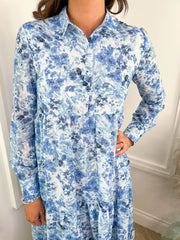Evie Dress - Blue Floral