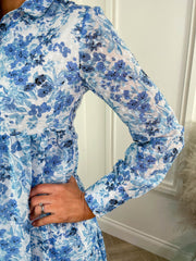 Evie Dress - Blue Floral