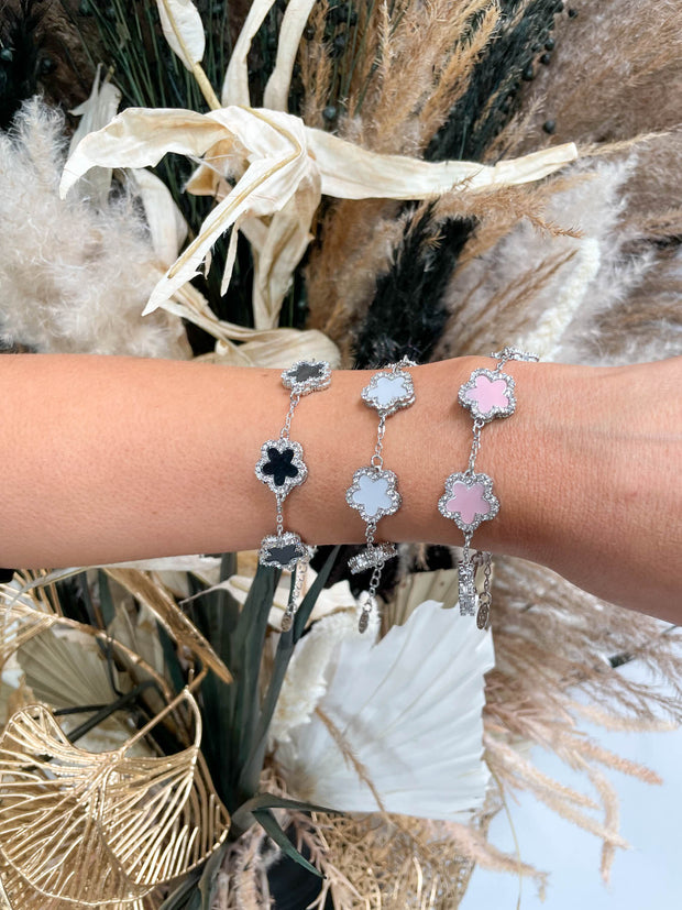 Lucky Charm Bracelet Silver 3 Colours Tiger Lily Boutique
