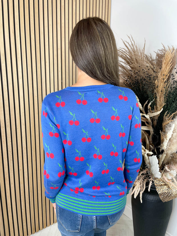 Rosie Jumper - Blue Cherry Good by Sugarhill Brighton