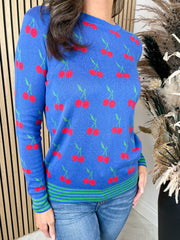 Rosie Jumper - Blue Cherry Good by Sugarhill Brighton