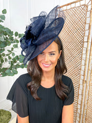 Flora Fascinator - Navy