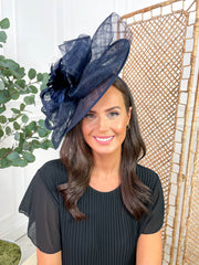 Flora Fascinator - Navy