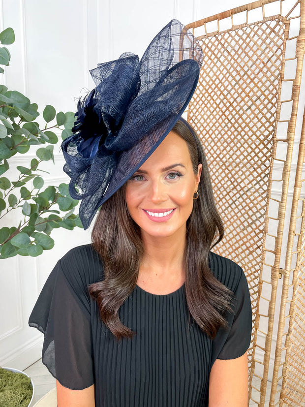 Flora Fascinator - Navy