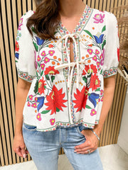 Arla Top - Bold Floral