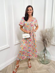 Maira Dress - Multi Abstract