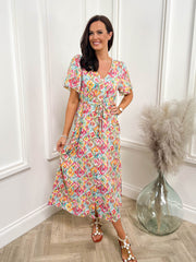 Maira Dress - Multi Abstract