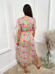 Maira Dress - Multi Abstract