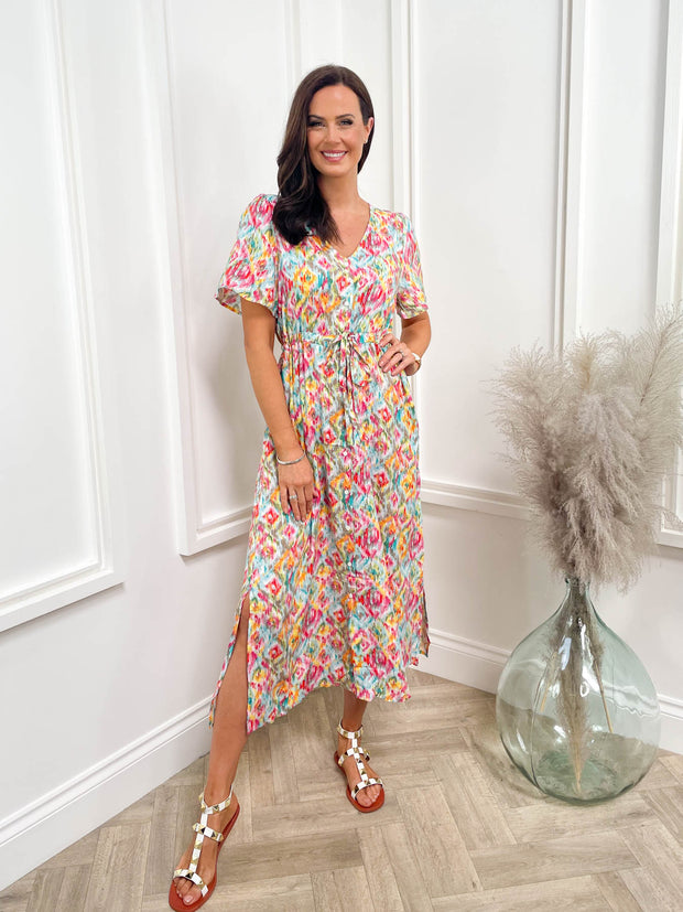 Maira Dress - Multi Abstract