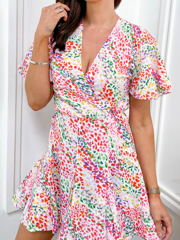 Sweetheart Dress - Multi Abstract