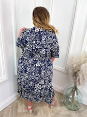 Curve Cheska Dress - Navy Floral