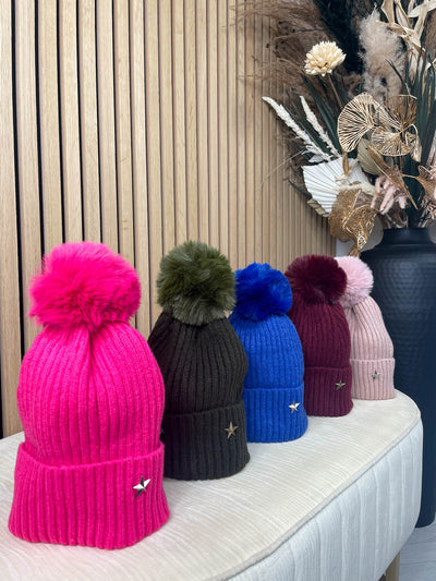 Star Bobble Hat - 5 Colours