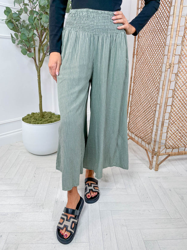 Pin Stripe Palazzo Pant - 3 Colours