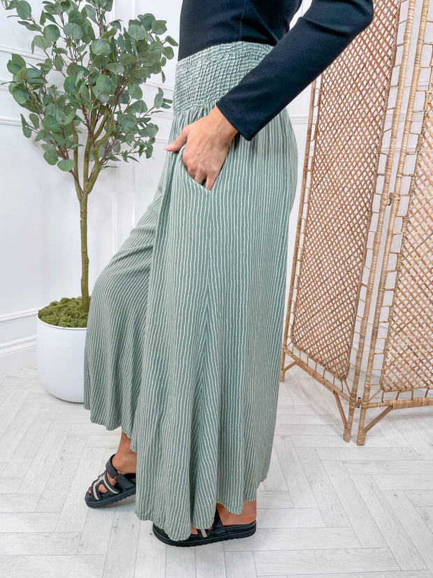 Pin Stripe Palazzo Pant - 3 Colours