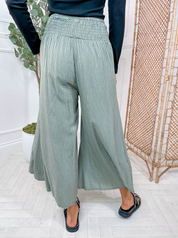 Pin Stripe Palazzo Pant - 3 Colours