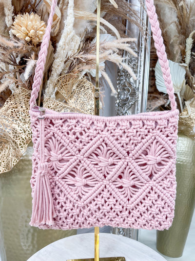 Calista Crochet Bag - Pink – Tiger Lily Boutique