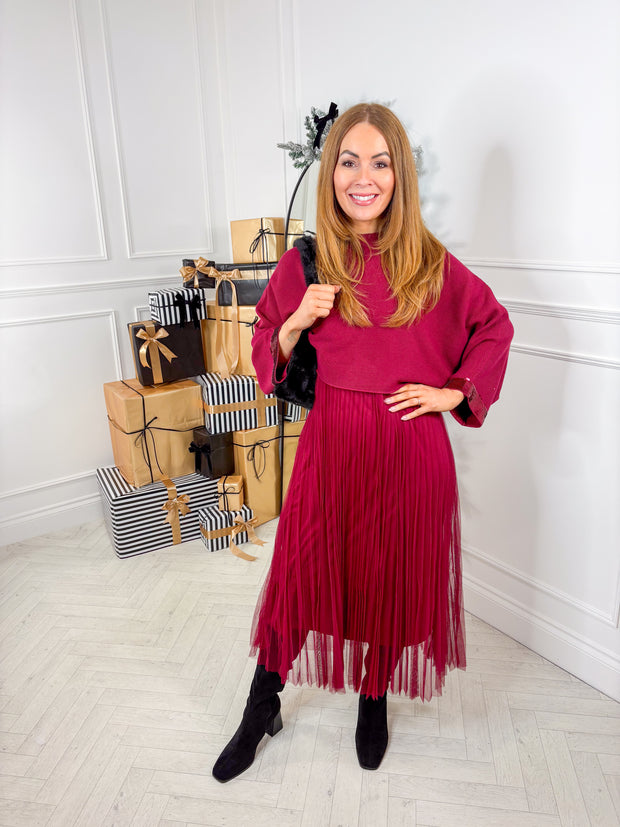 Margot Dress - Burgundy