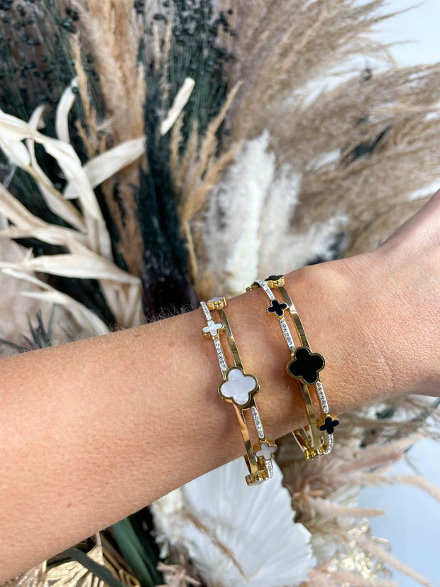 Clover Bangle 2 Colours Tiger Lily Boutique