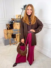 Laney Belted Trousers - Berry