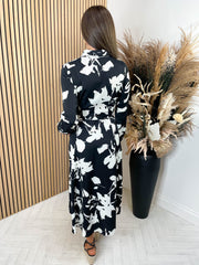 Cilla Dress - Monochrome Floral