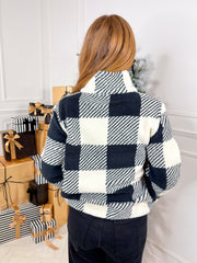 Hattie Checked Fleece - Black