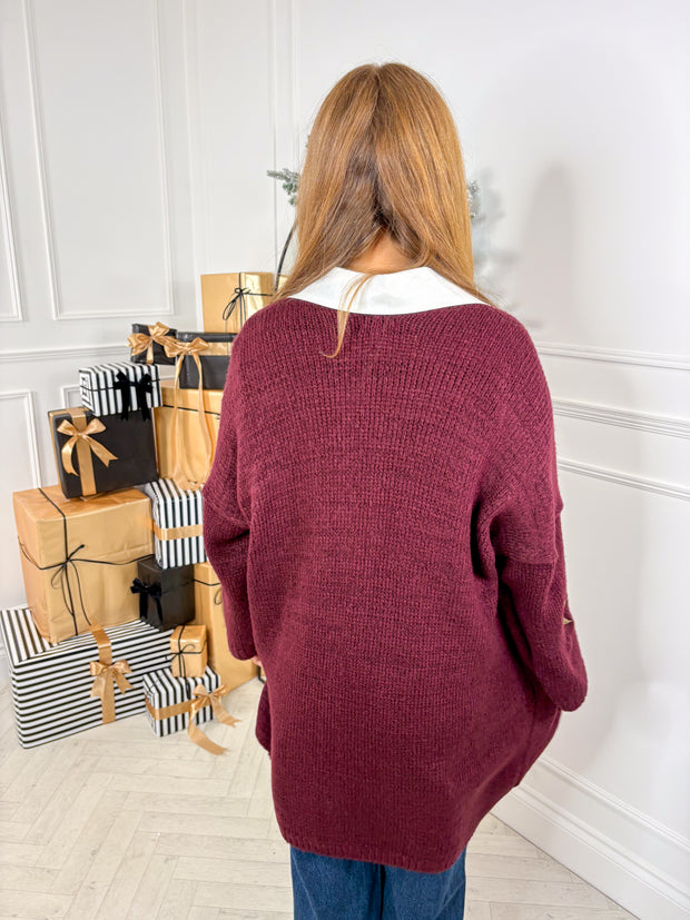 Misty Cardigan - Burgundy