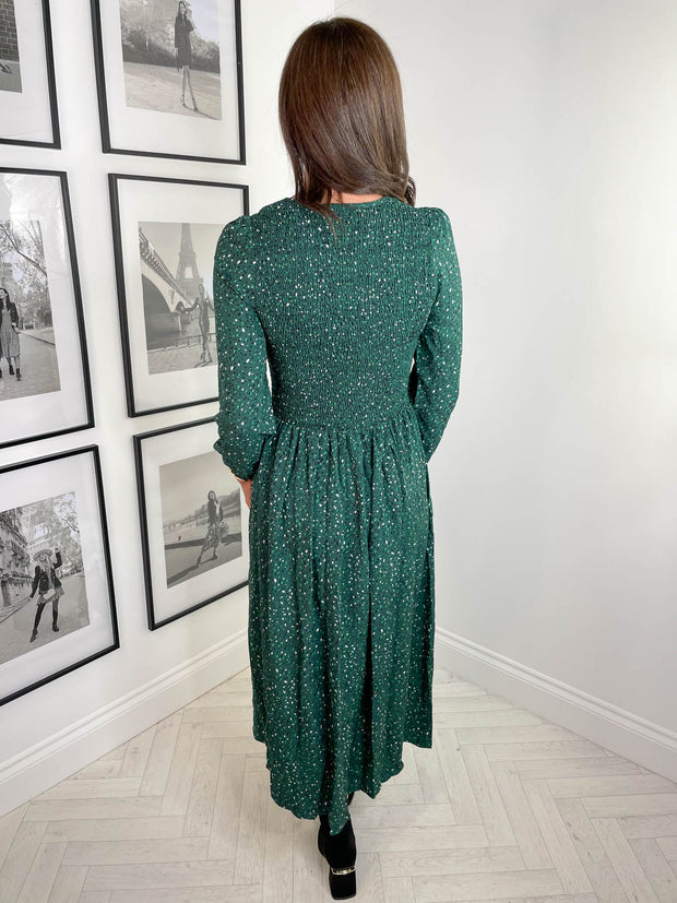 Dilara Dress - Green Abstract