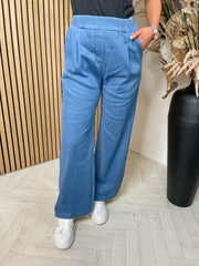 Denim Wide Leg Magic Pant - 2 Colours