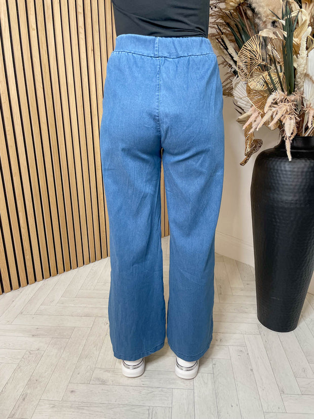 Denim Wide Leg Magic Pant - 2 Colours