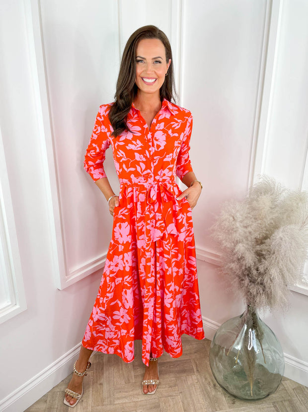 Alix Dress - Pink Floral