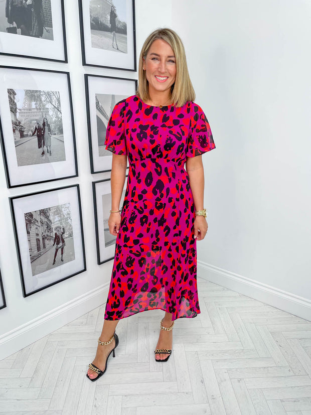 Lilac leopard print sales dress