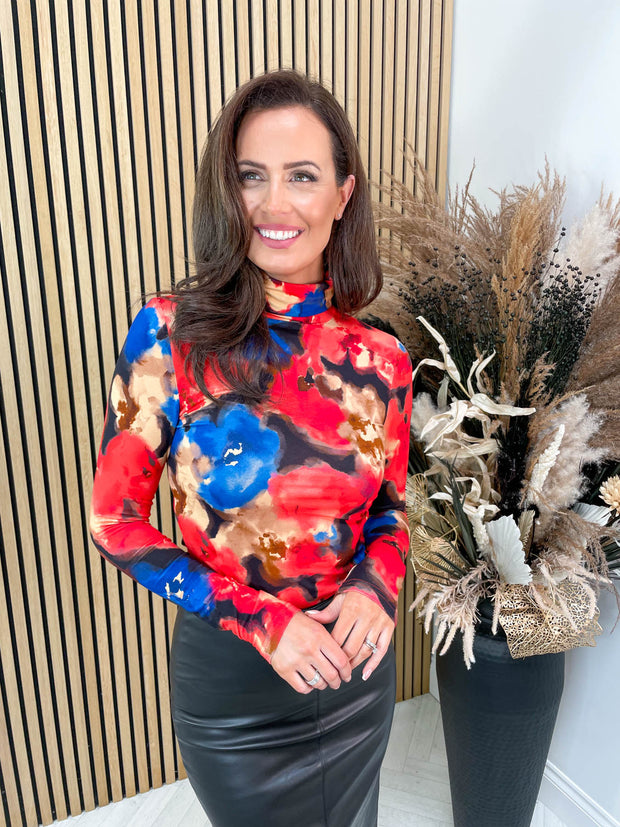 Nava Top - Multi Floral