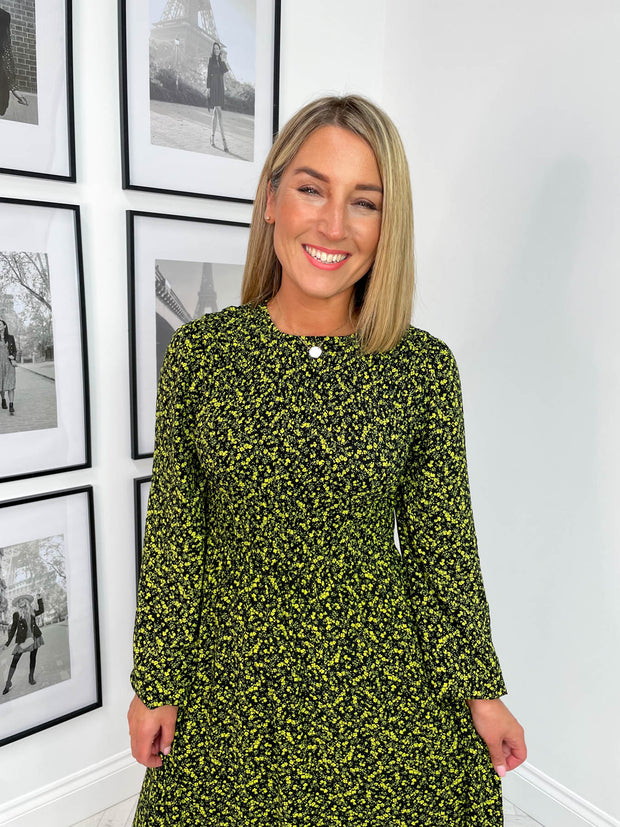 Malia Dress - Yellow Floral
