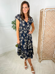 Cally Dress - Navy Floral