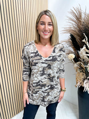 Caitlin Camo Top - 2 Colours