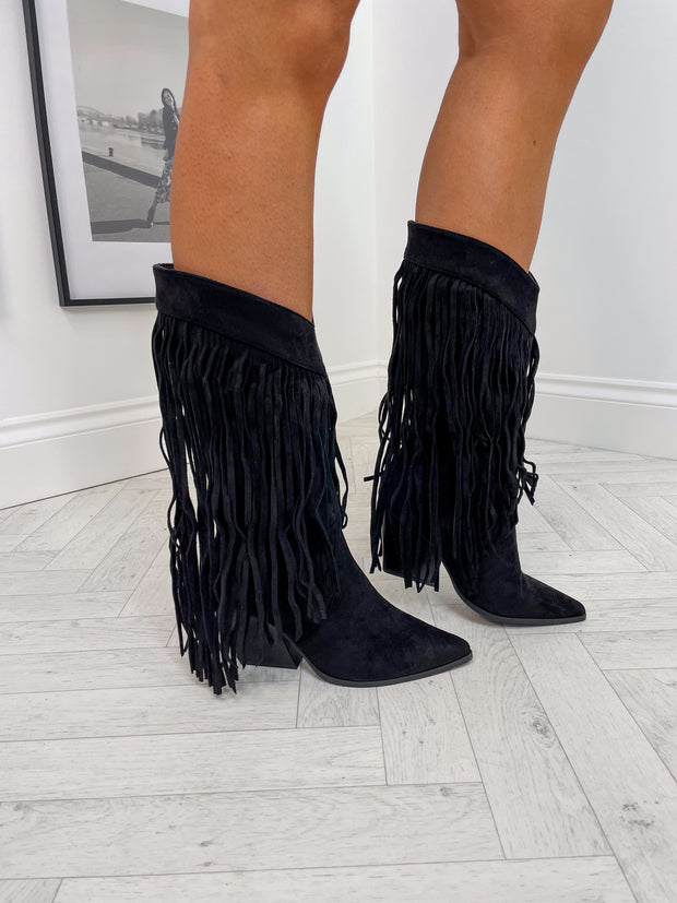 TLB Fringe Cowboy Boots - 2 Colours