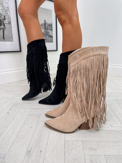 TLB Fringe Cowboy Boots - 2 Colours