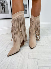 TLB Fringe Cowboy Boots - 2 Colours